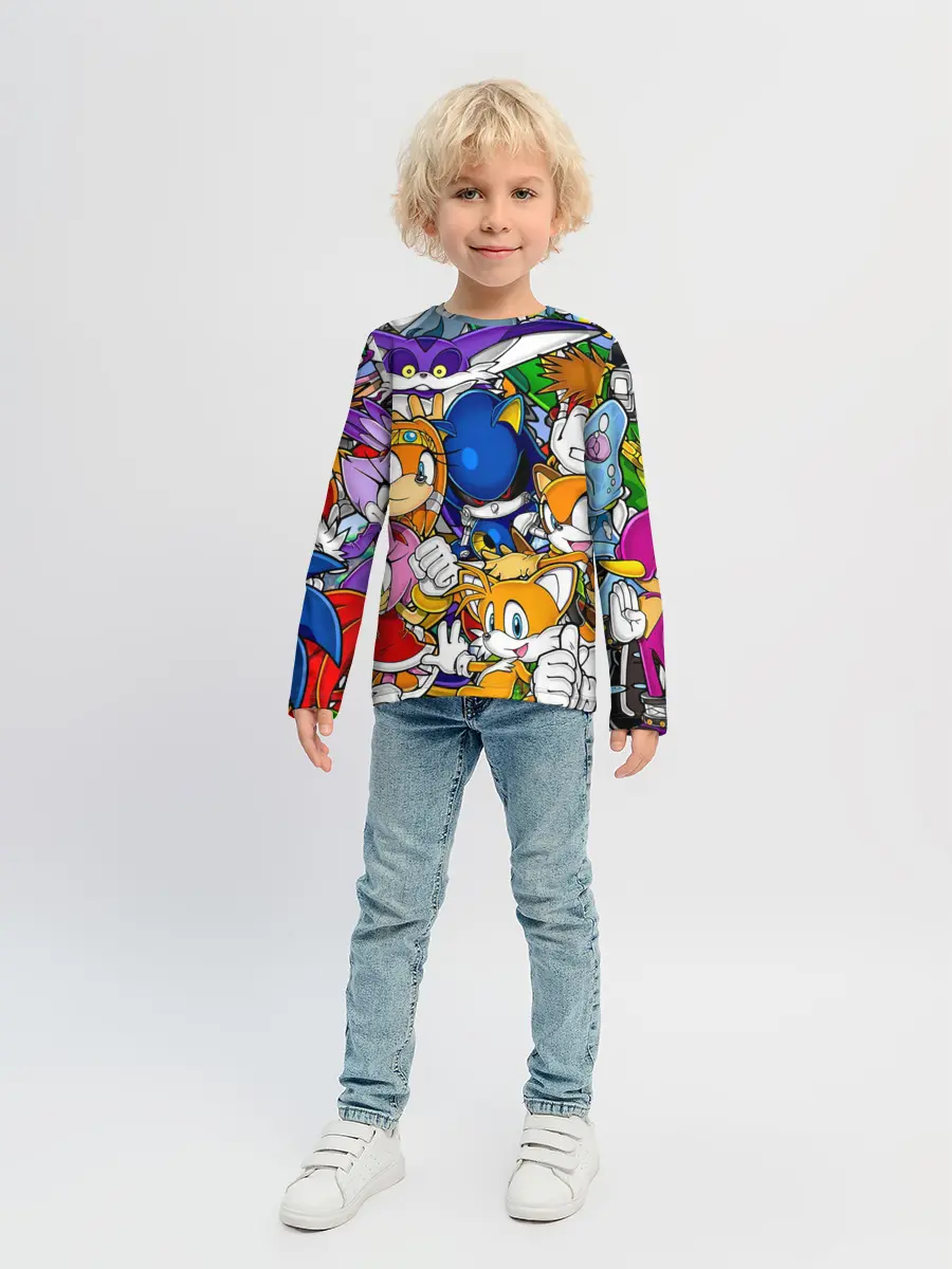 Детский лонгслив / КИБЕР СОНИК | CYBER SONIC ROBOT