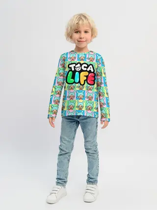 Детский лонгслив / Toca Boca logo | Тока Бока Рита