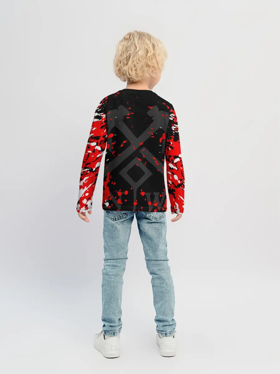 Детский лонгслив / NEW WORLD / НЬЮ ВОРЛД / БРЫЗГИ