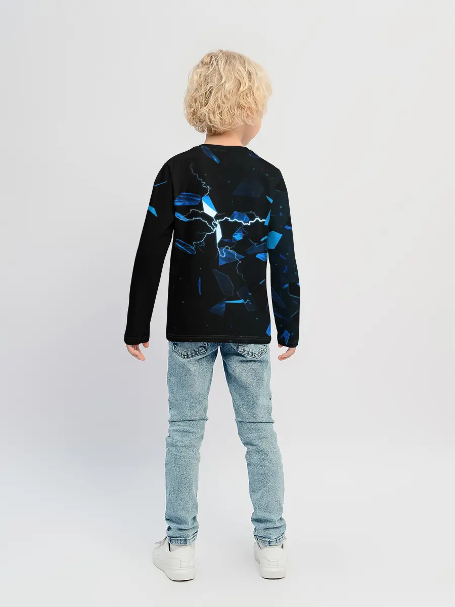 Детский лонгслив / Осколки стекла и молния