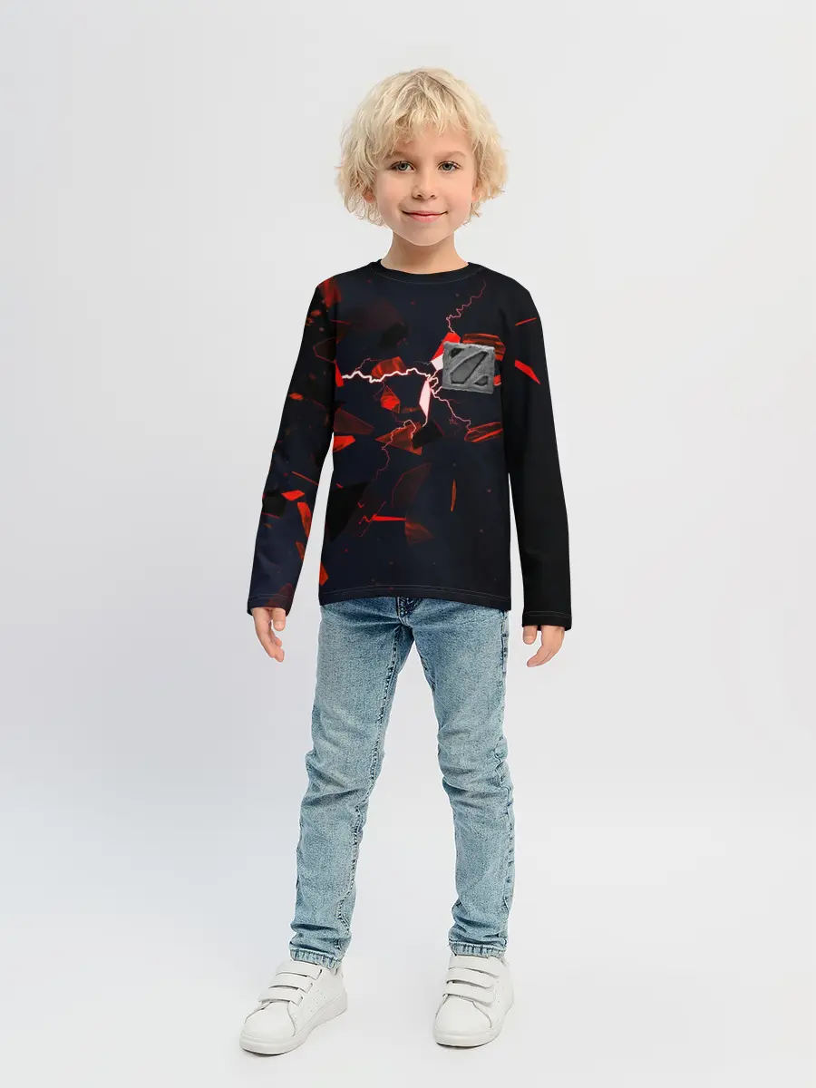 Детский лонгслив / DOTA 2 | 3D плиты и молния
