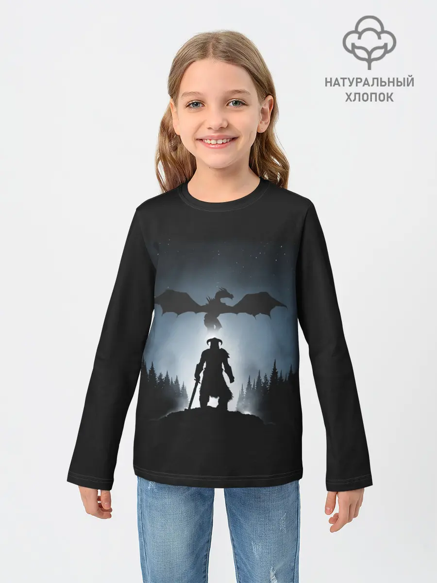 Детский лонгслив / Силует драконорождённого