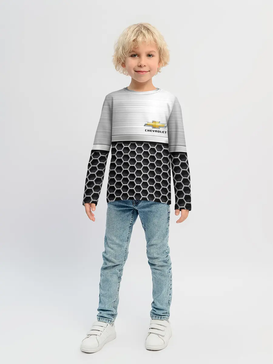 Детский лонгслив / Шевроле | Стальная решетка