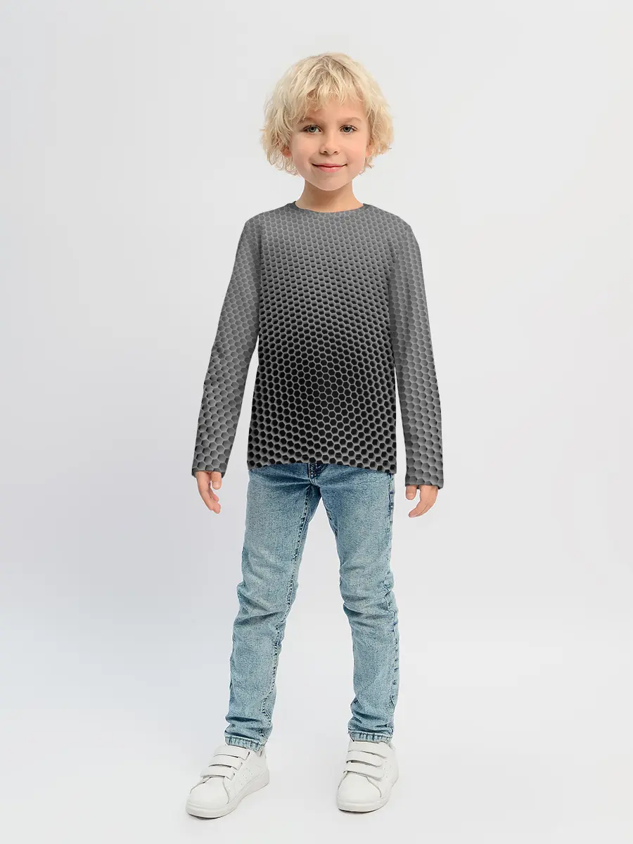 Детский лонгслив / шестиугольная сетка