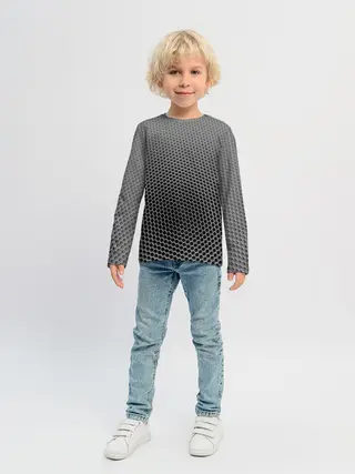Детский лонгслив / шестиугольная сетка