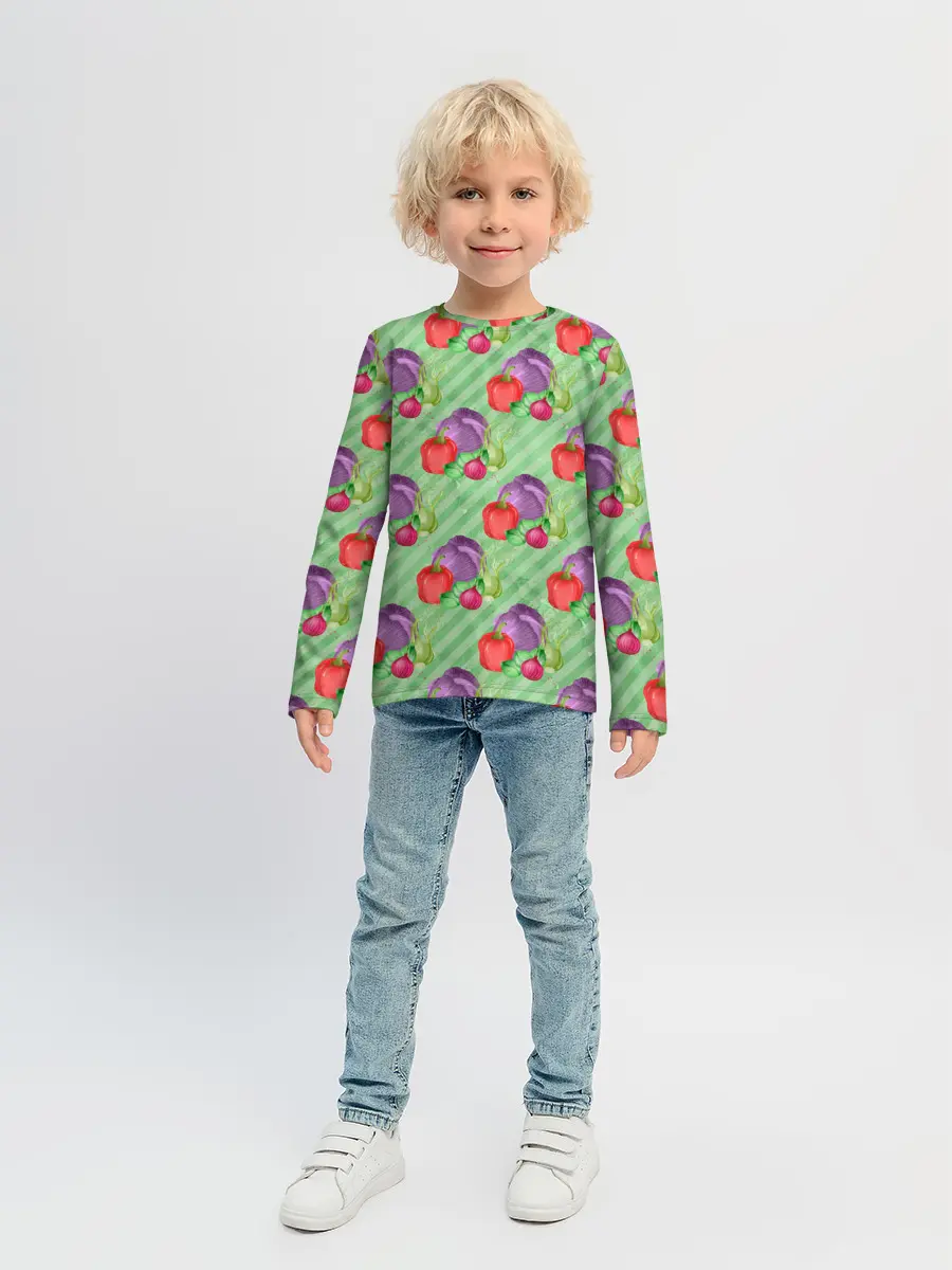 Детский лонгслив / Vegan | Огород