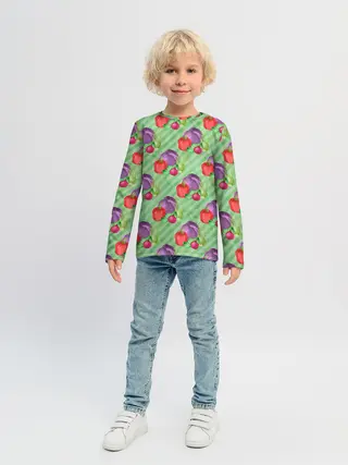 Детский лонгслив / Vegan | Огород