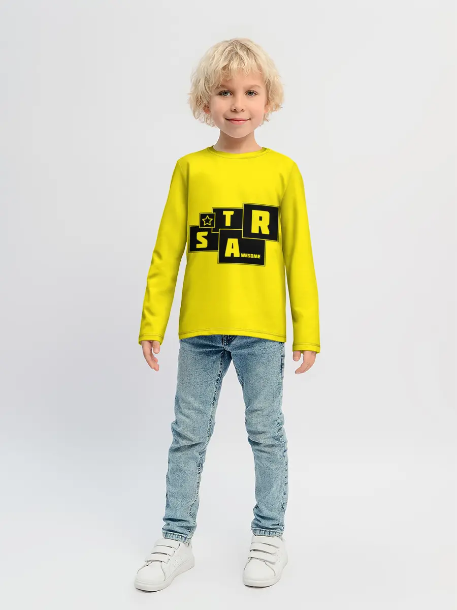 Детский лонгслив / STAR | AWESOME