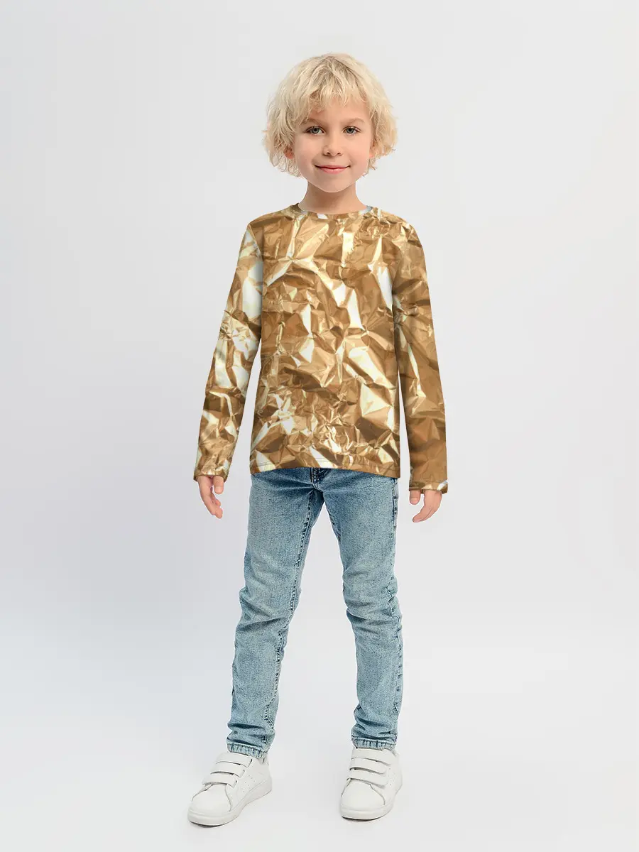 Детский лонгслив / Мятая Фольга