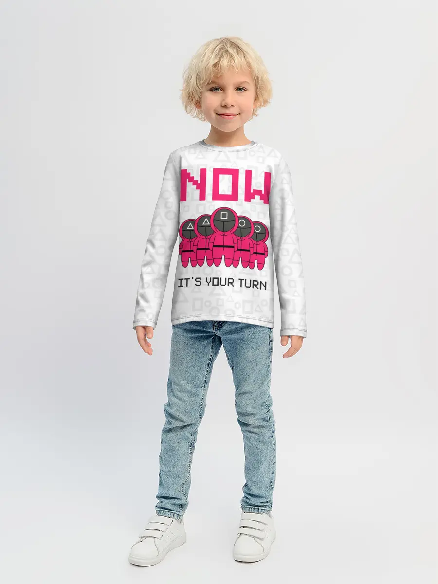 Детский лонгслив / Теперь твоя очередь.
