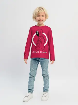 Детский лонгслив / Игра в кальмара: стражник круг