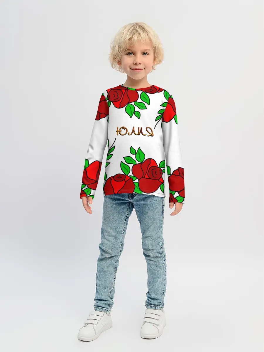 Детский лонгслив / Юлия в розах