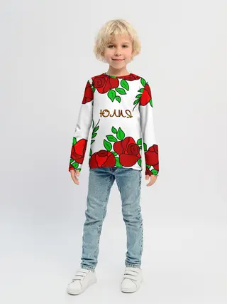 Детский лонгслив / Юлия в розах