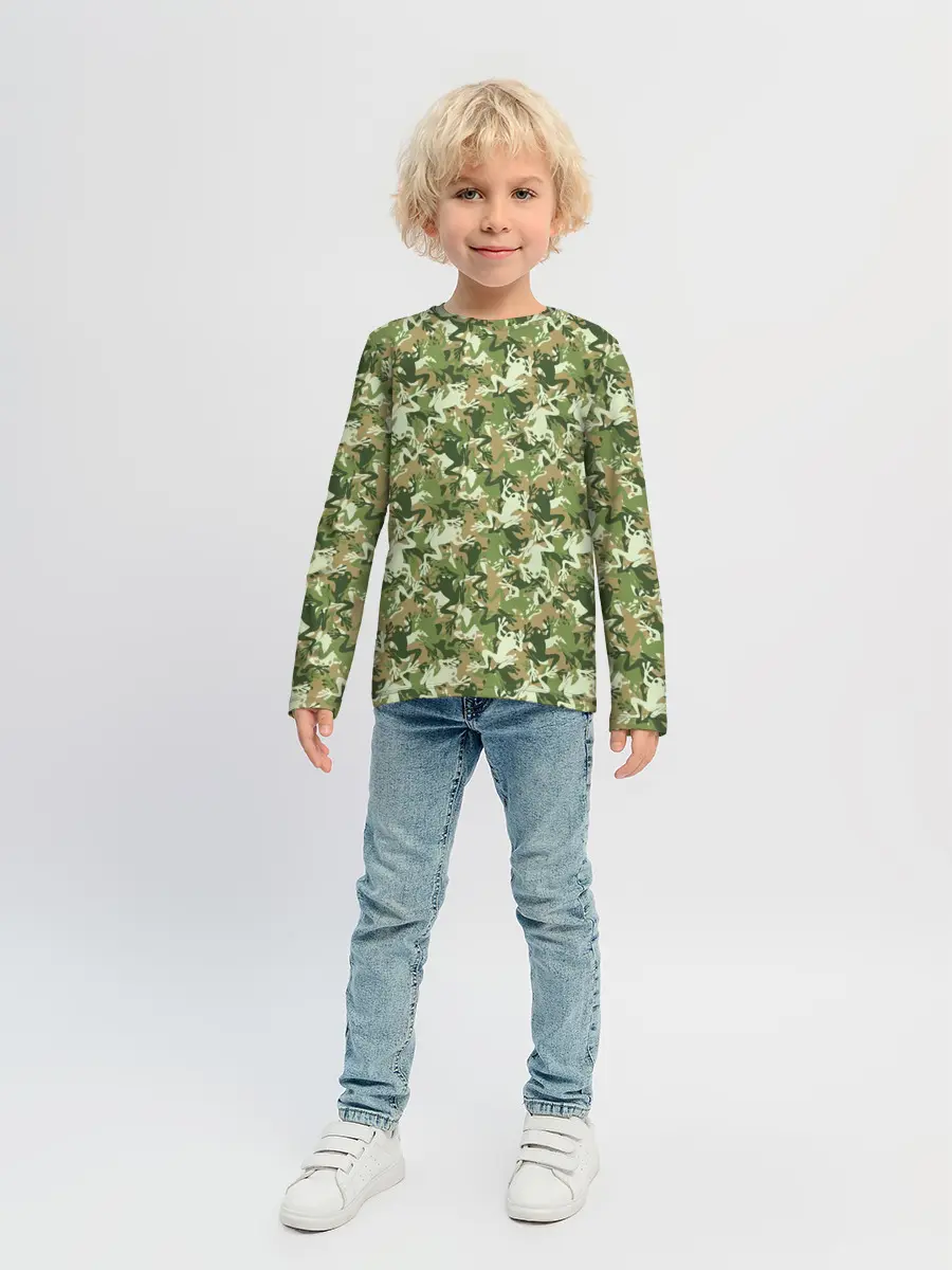 Детский лонгслив / Лягушки