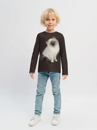 Детский лонгслив / Котенок Ми