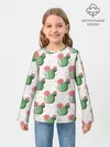 Детский лонгслив / Паттерн из кактусов