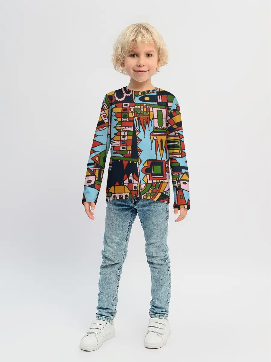 Детский лонгслив / Рождество в Праге