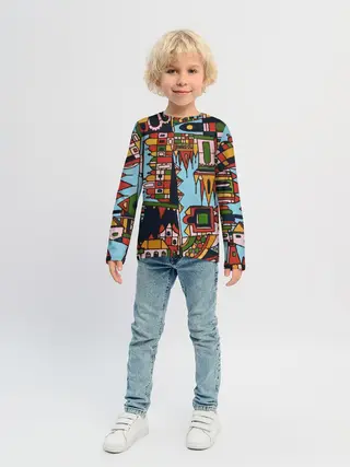 Детский лонгслив / Рождество в Праге