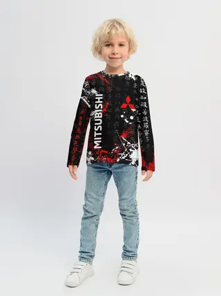 Детский лонгслив / Японские символы | Митсубиси