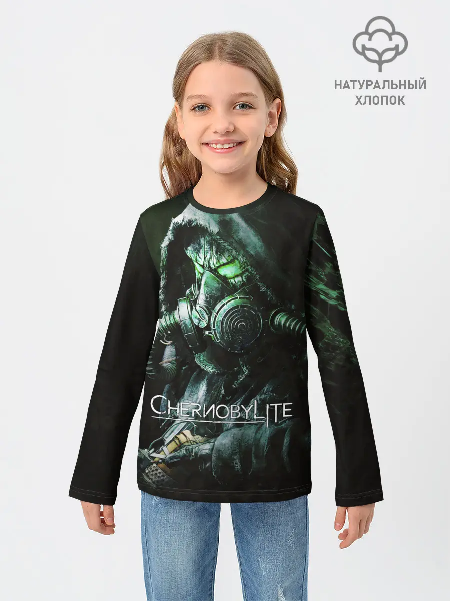Детский лонгслив / Chernobylite - Черный сталкер