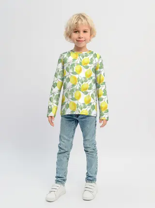 Детский лонгслив / Лимоны 3d