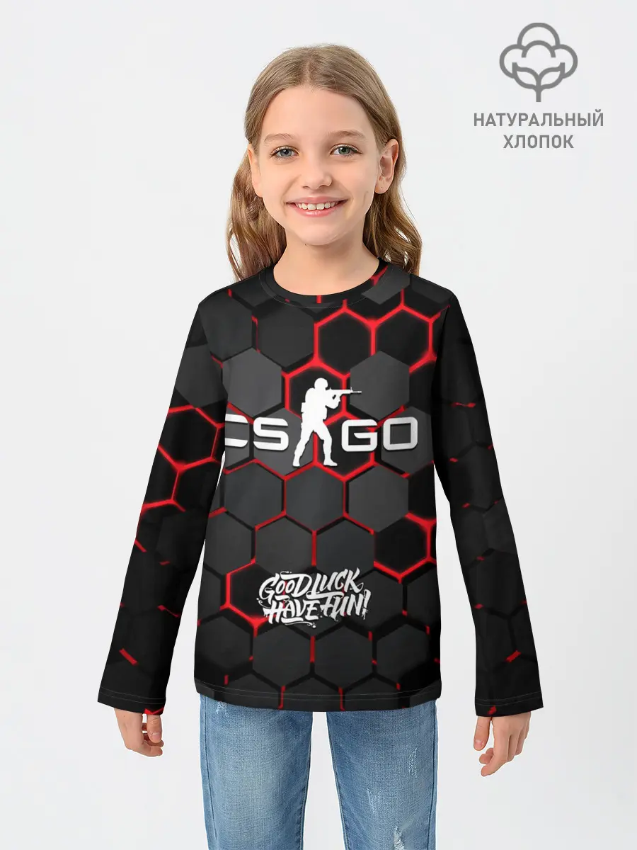 Детский лонгслив / CS:GO 3D плиты