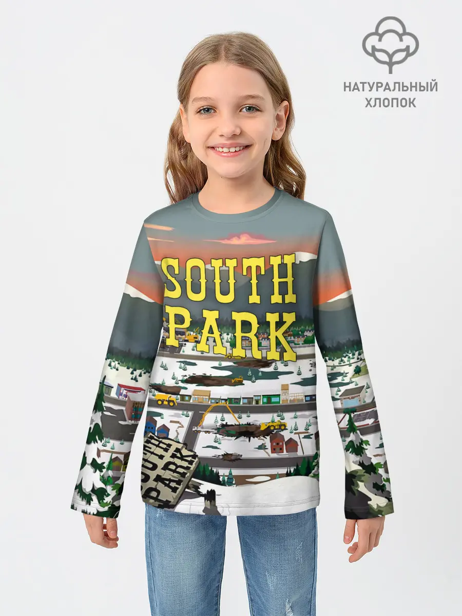Детский лонгслив / Южный Парк разрушенный город