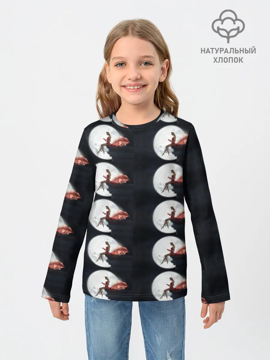 Детский лонгслив / Лунная девушка