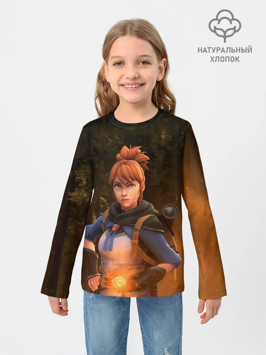 Детский лонгслив / Марси в лесу