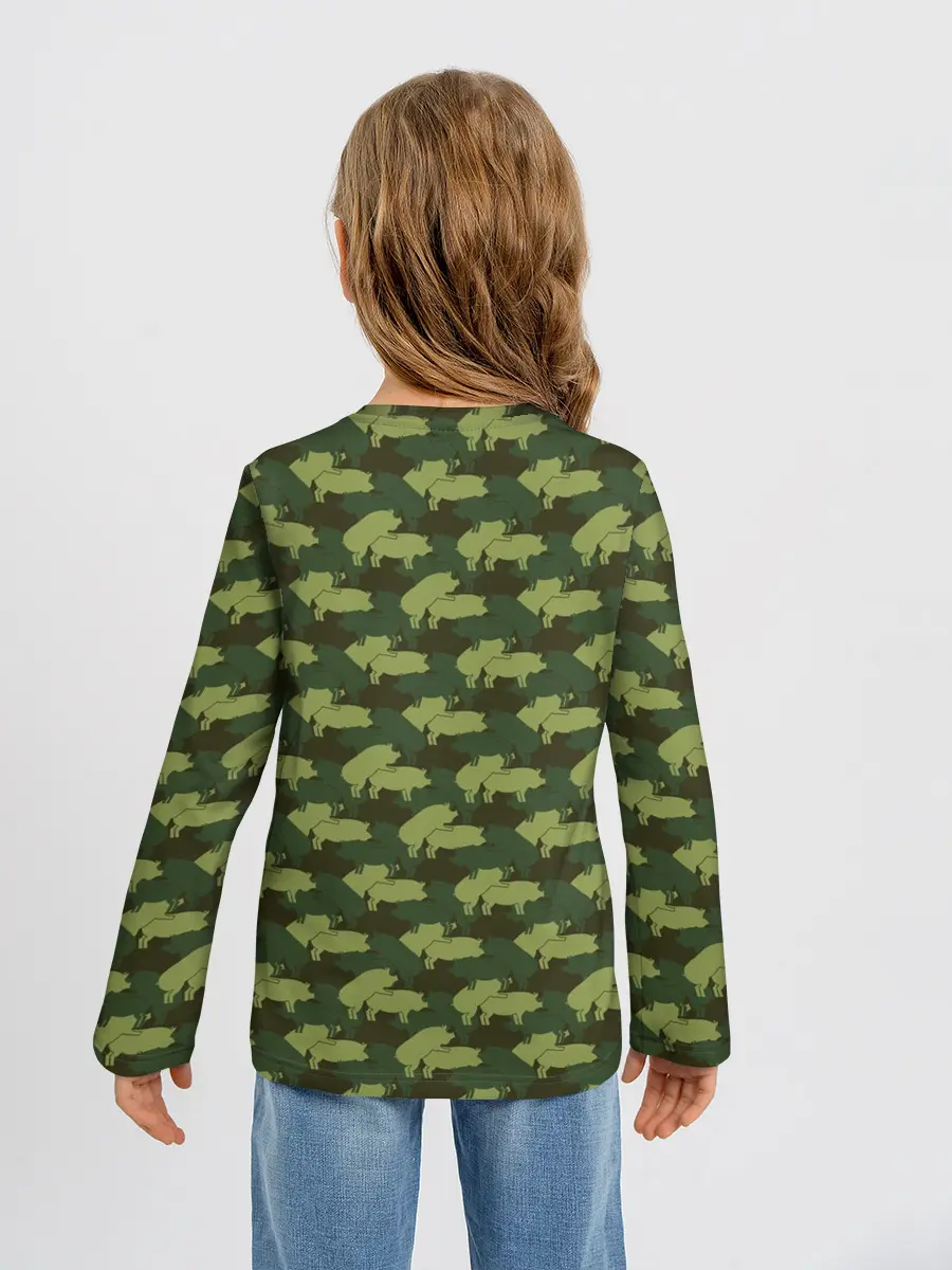 Детский лонгслив / Свиньи 18+