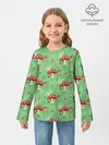 Детский лонгслив / Грибы Мухоморы паттерн