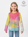 Детский лонгслив / Радужная акварель