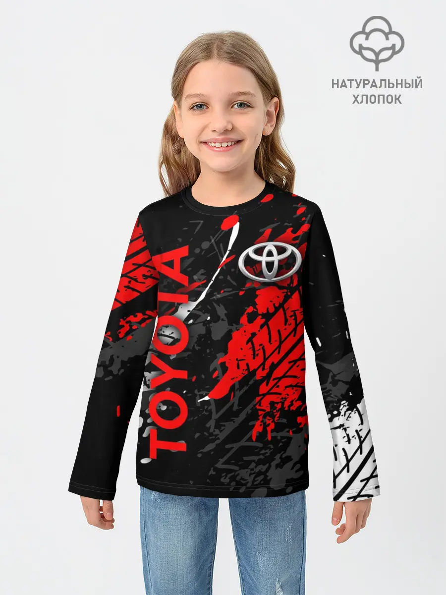 Детский лонгслив / TOYOTA RED / TOYOTA SPORT