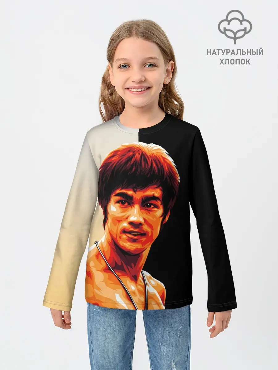 Детский лонгслив / Будь водой