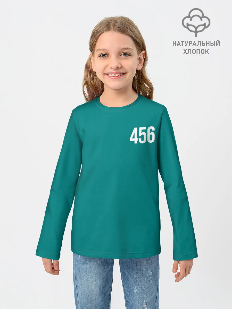 Детский лонгслив / Игра в кальмара: Сон Ки Хун 456