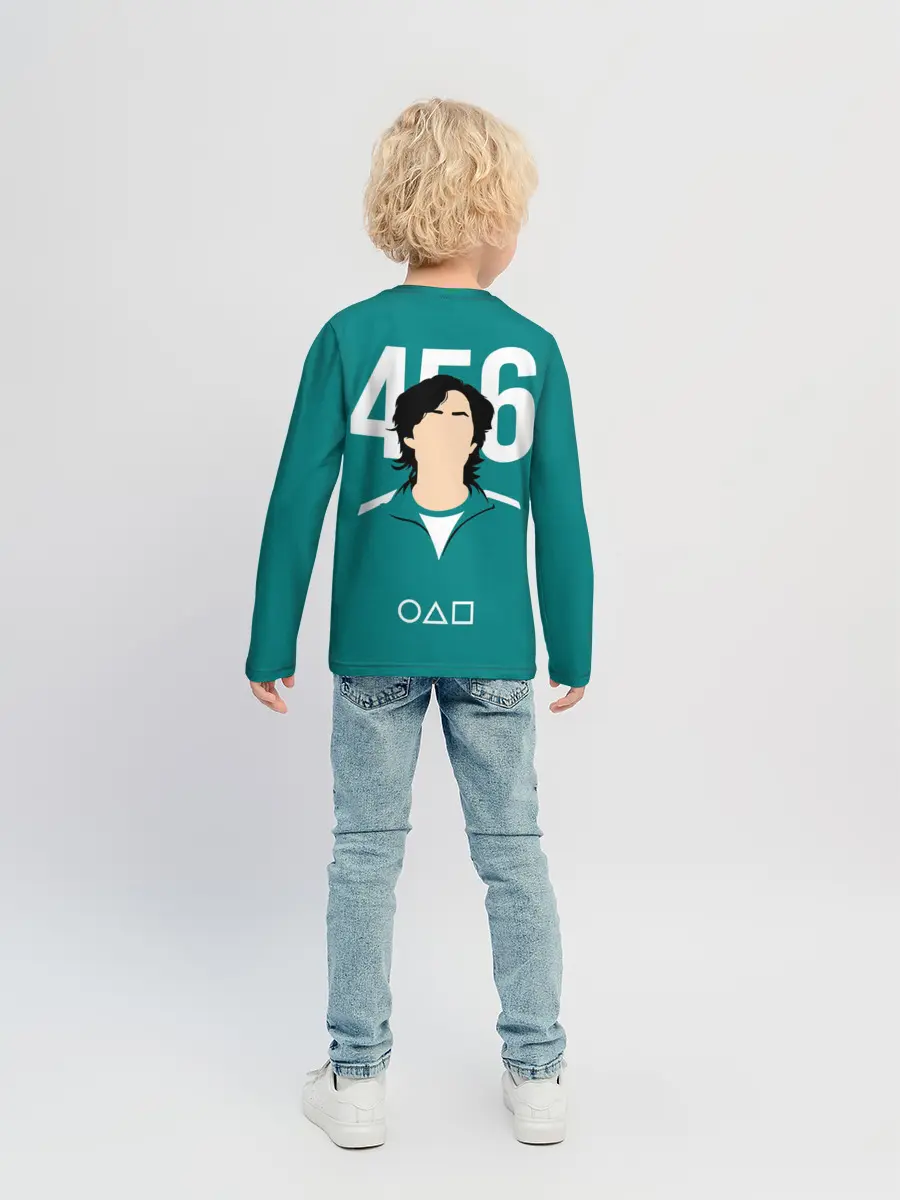 Детский лонгслив / Игра в кальмара: Сон Ки Хун 456