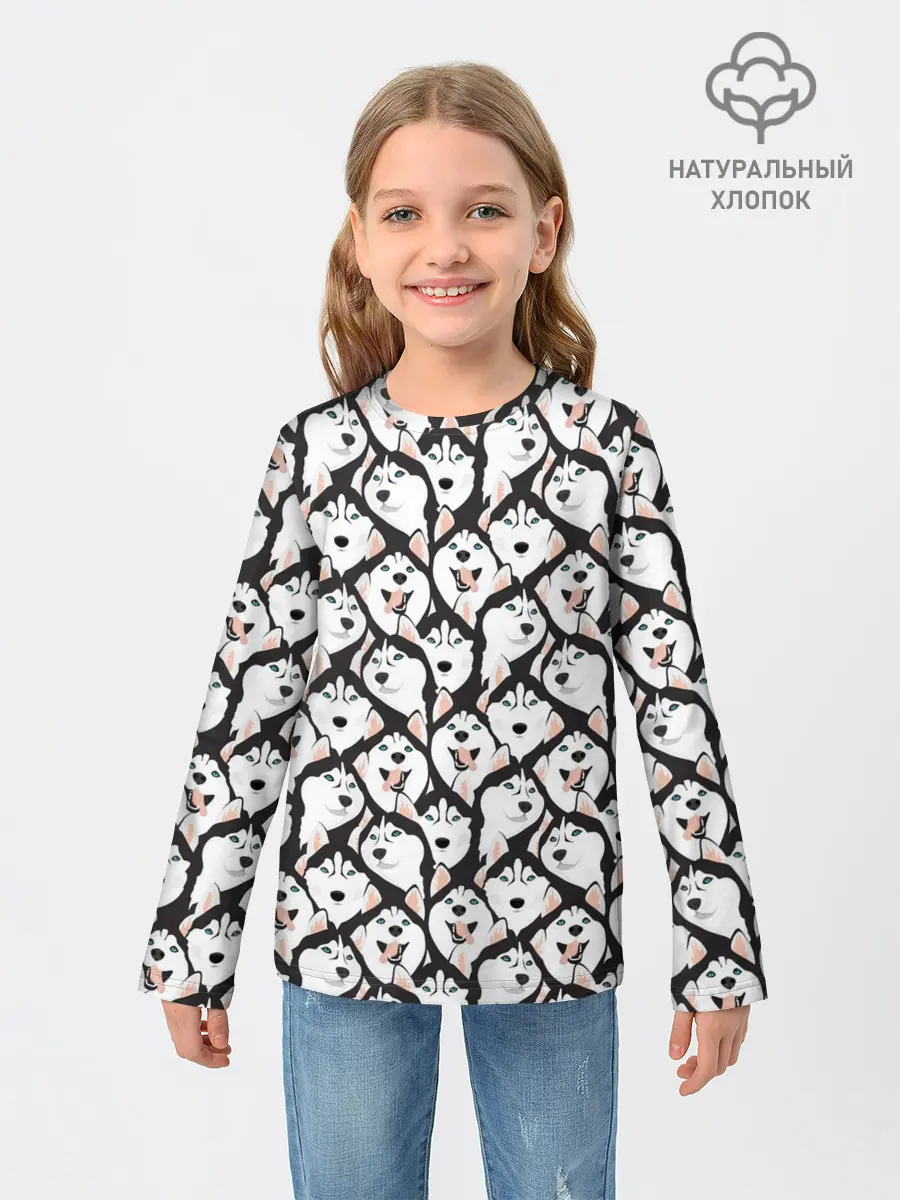 Детский лонгслив / Сибирский Хаски