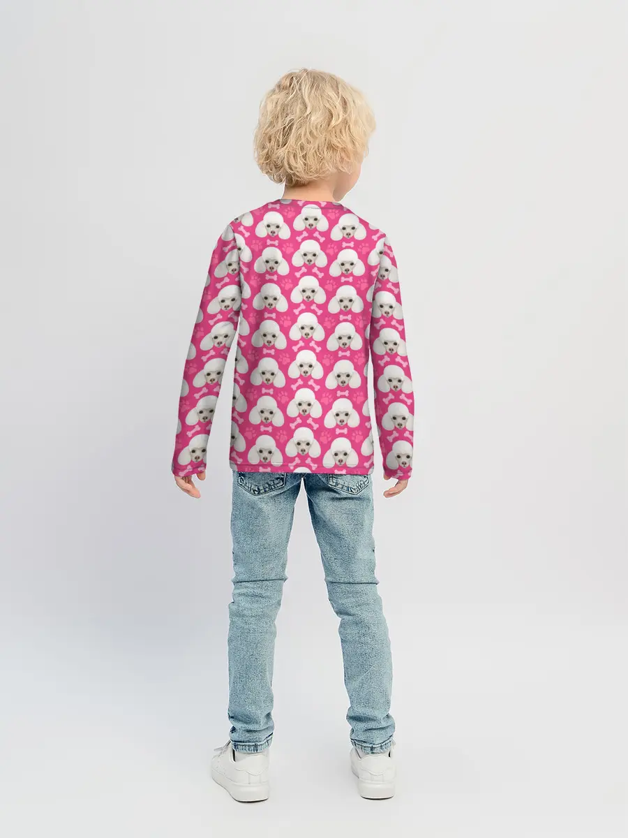 Детский лонгслив / Собака Пудель