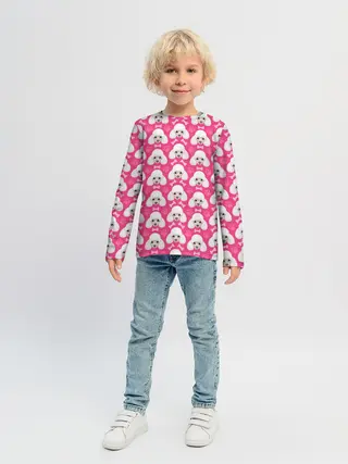 Детский лонгслив / Собака Пудель