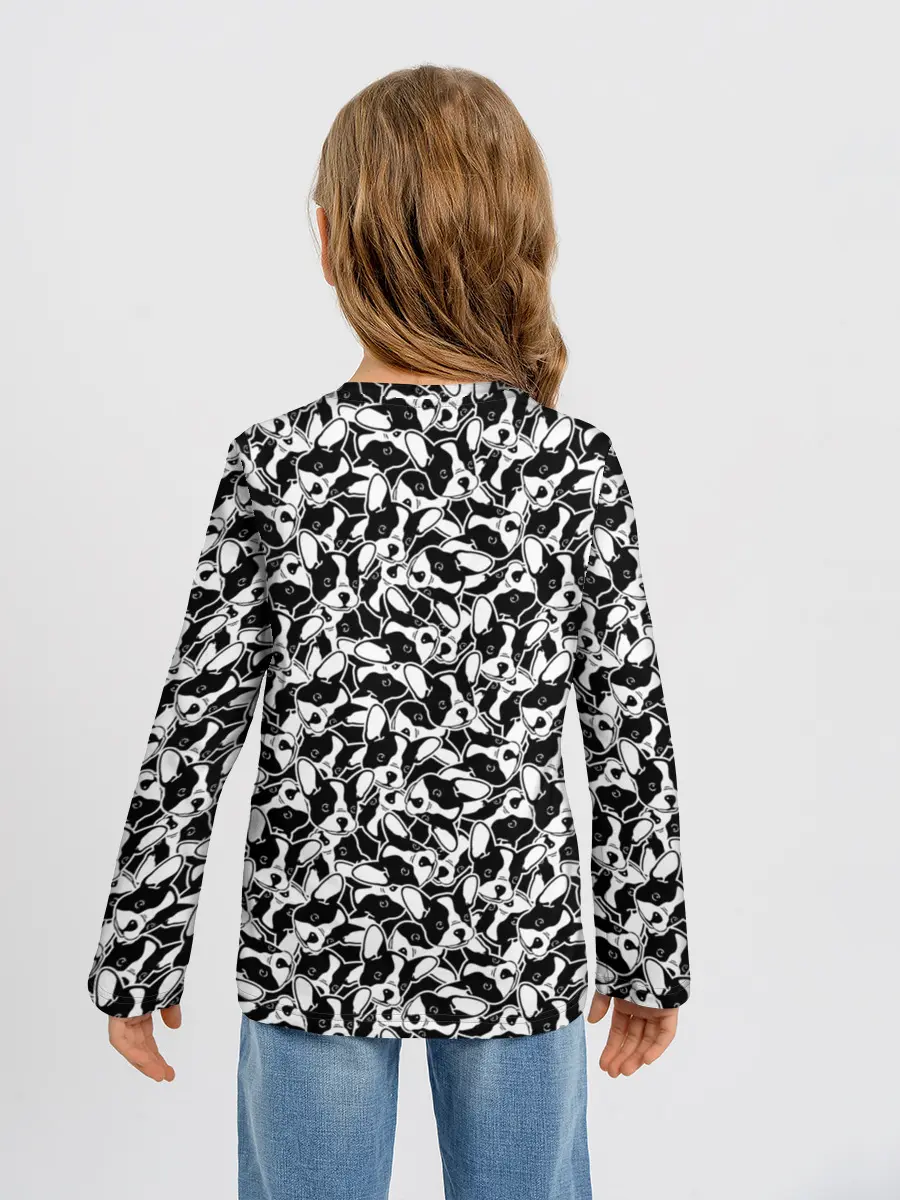 Детский лонгслив / Щенки Французского Бульдога