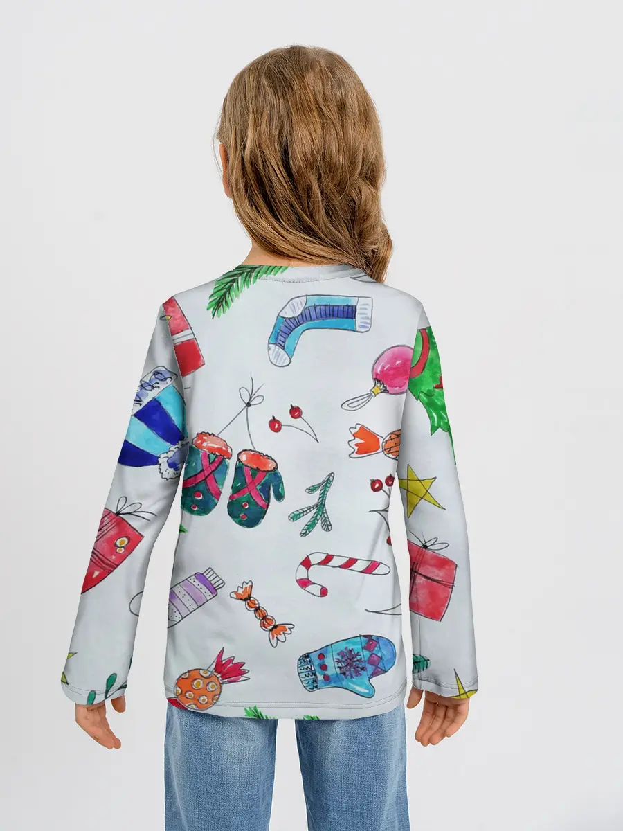 Детский лонгслив / шарики фонарики