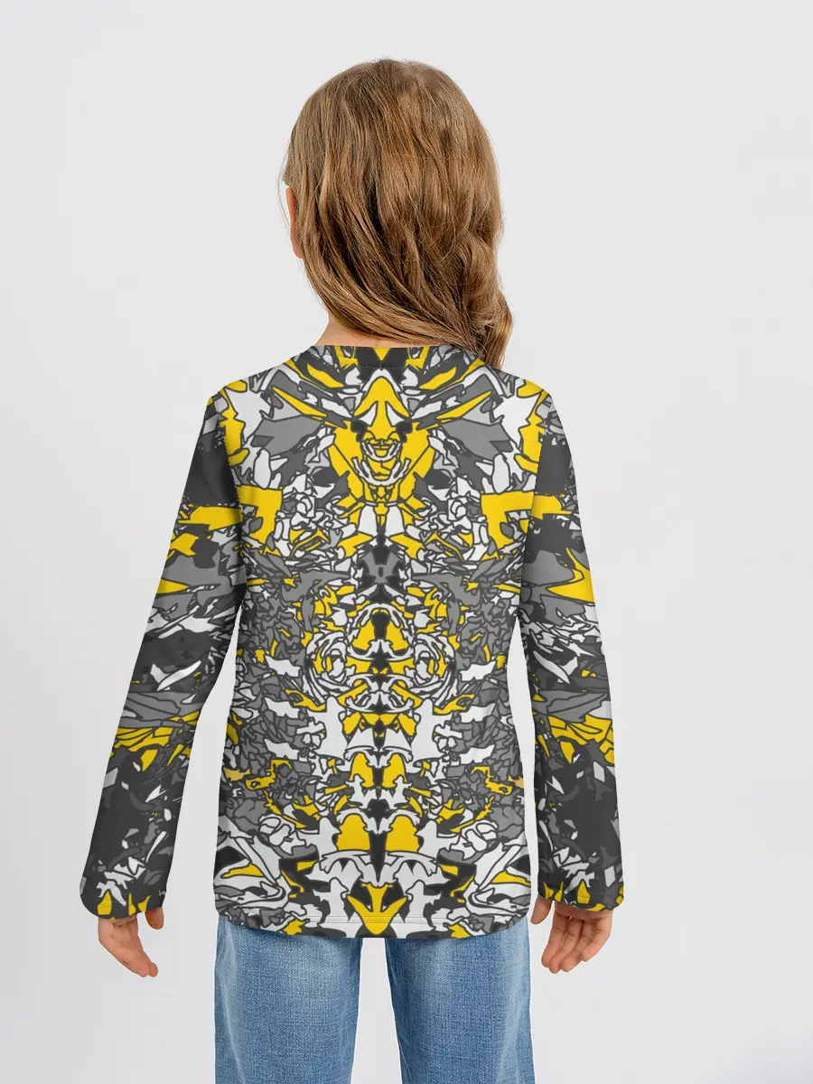 Детский лонгслив / Жёлтый каменный дракон