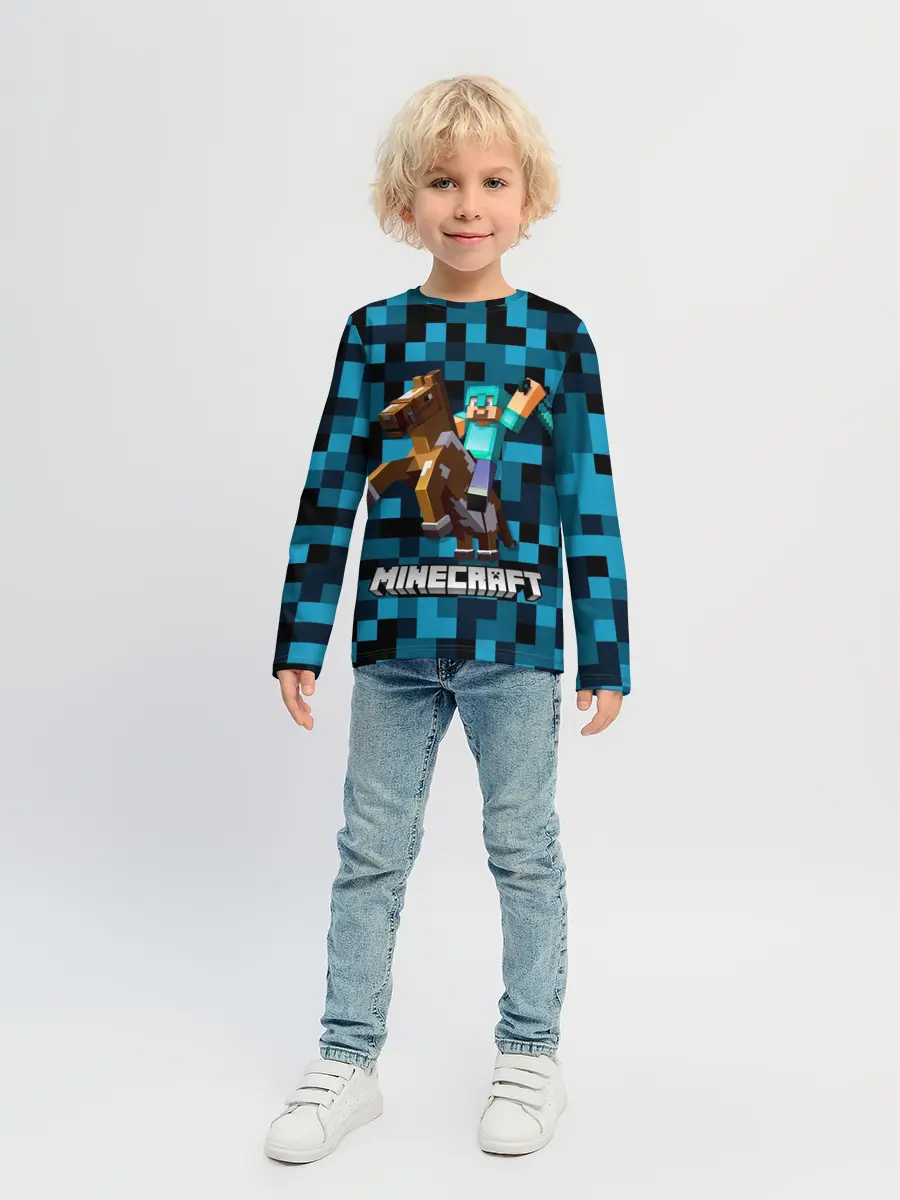 Детский лонгслив / Minecraft, Пиксели