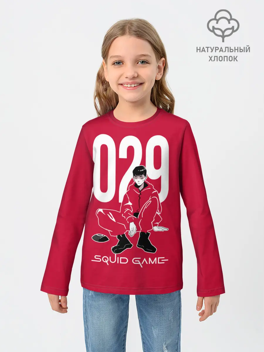 Детский лонгслив / Squid game: guard 029/policeman