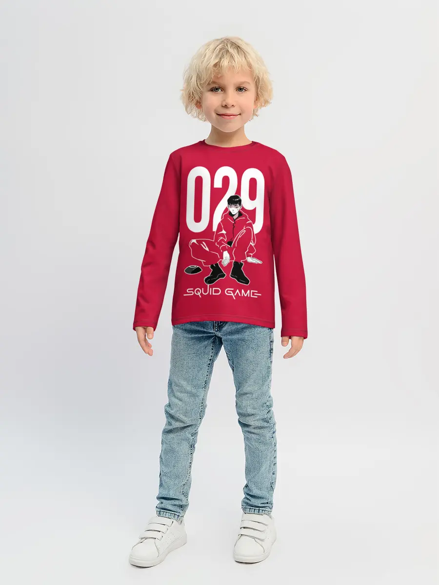 Детский лонгслив / Squid game: guard 029/policeman