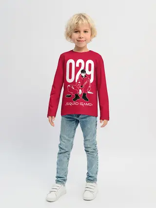 Детский лонгслив / Squid game: guard 029/policeman