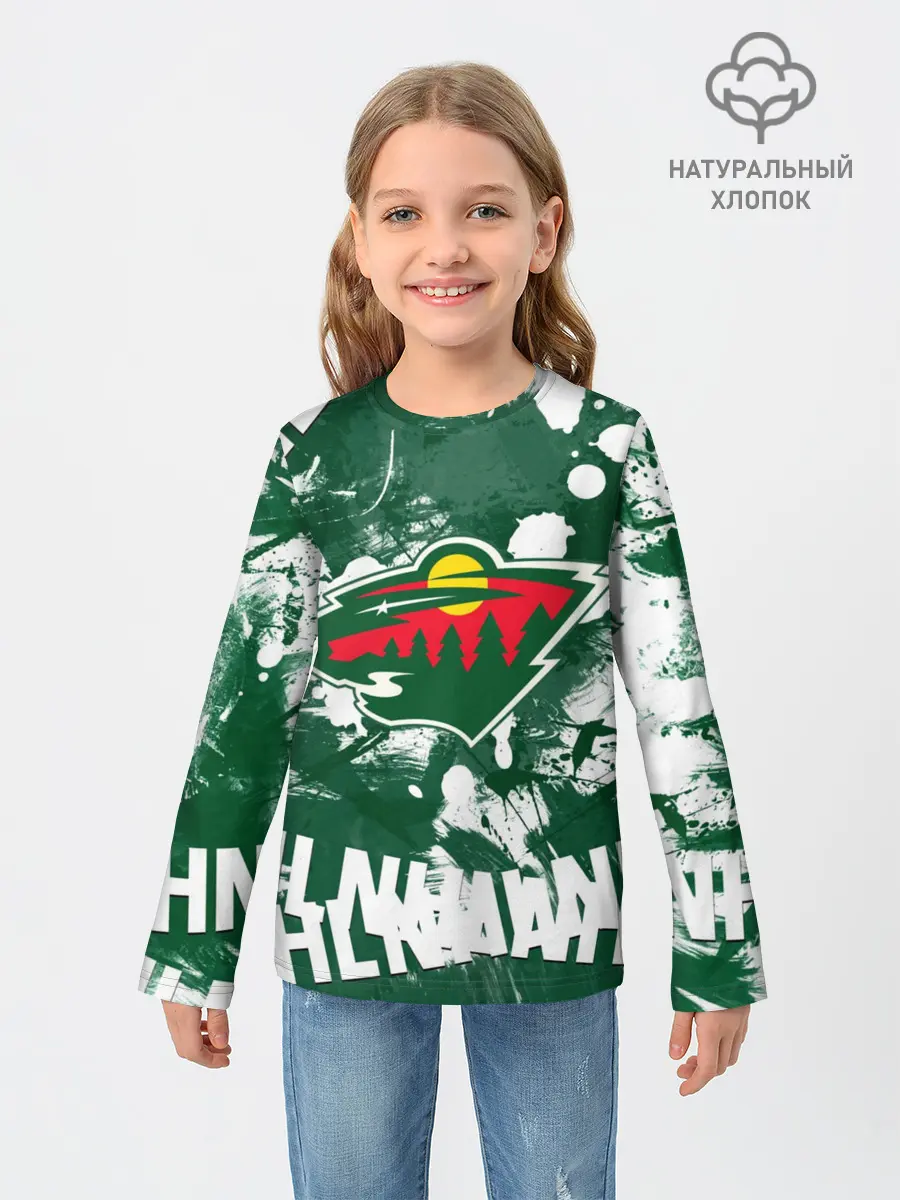 Детский лонгслив / Minnesota Wild, Миннесота Уайлд