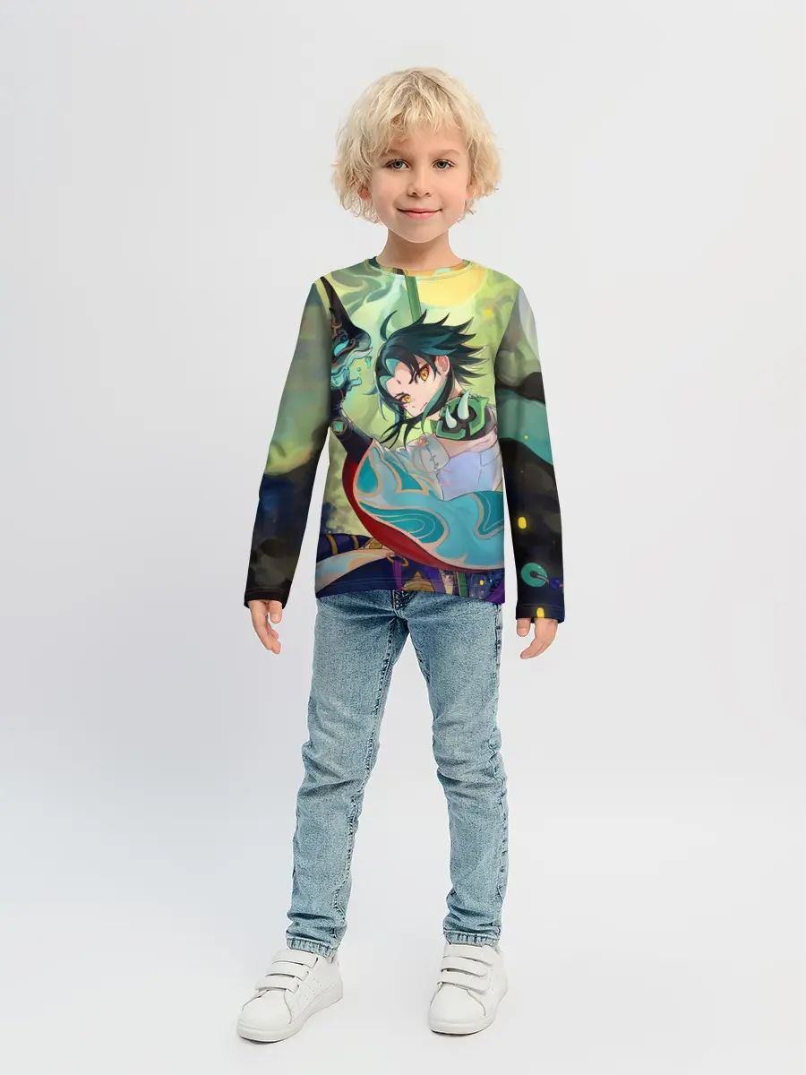 Детский лонгслив / Xiao | Сяо | Genshin Impact