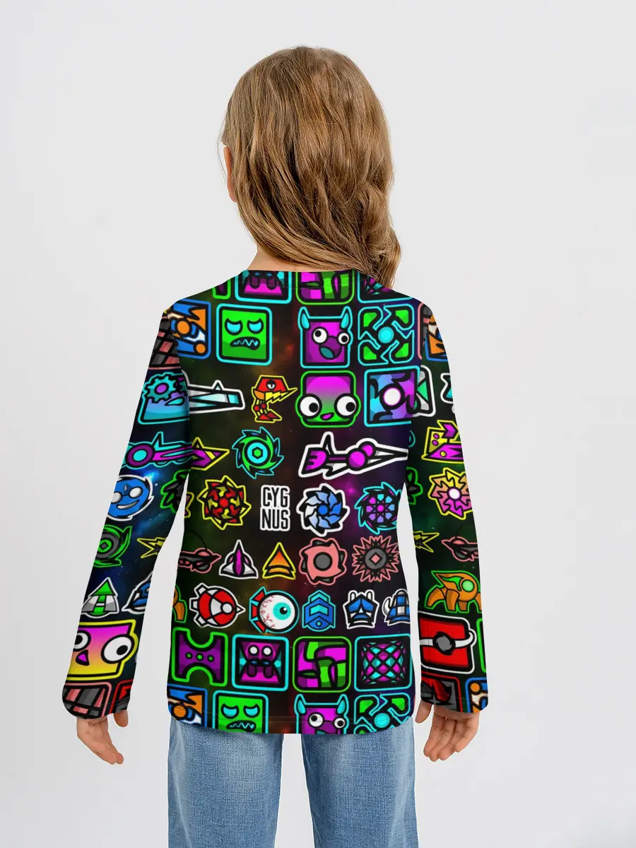 Детский лонгслив / GEOMETRY DASH ГЕРОИ