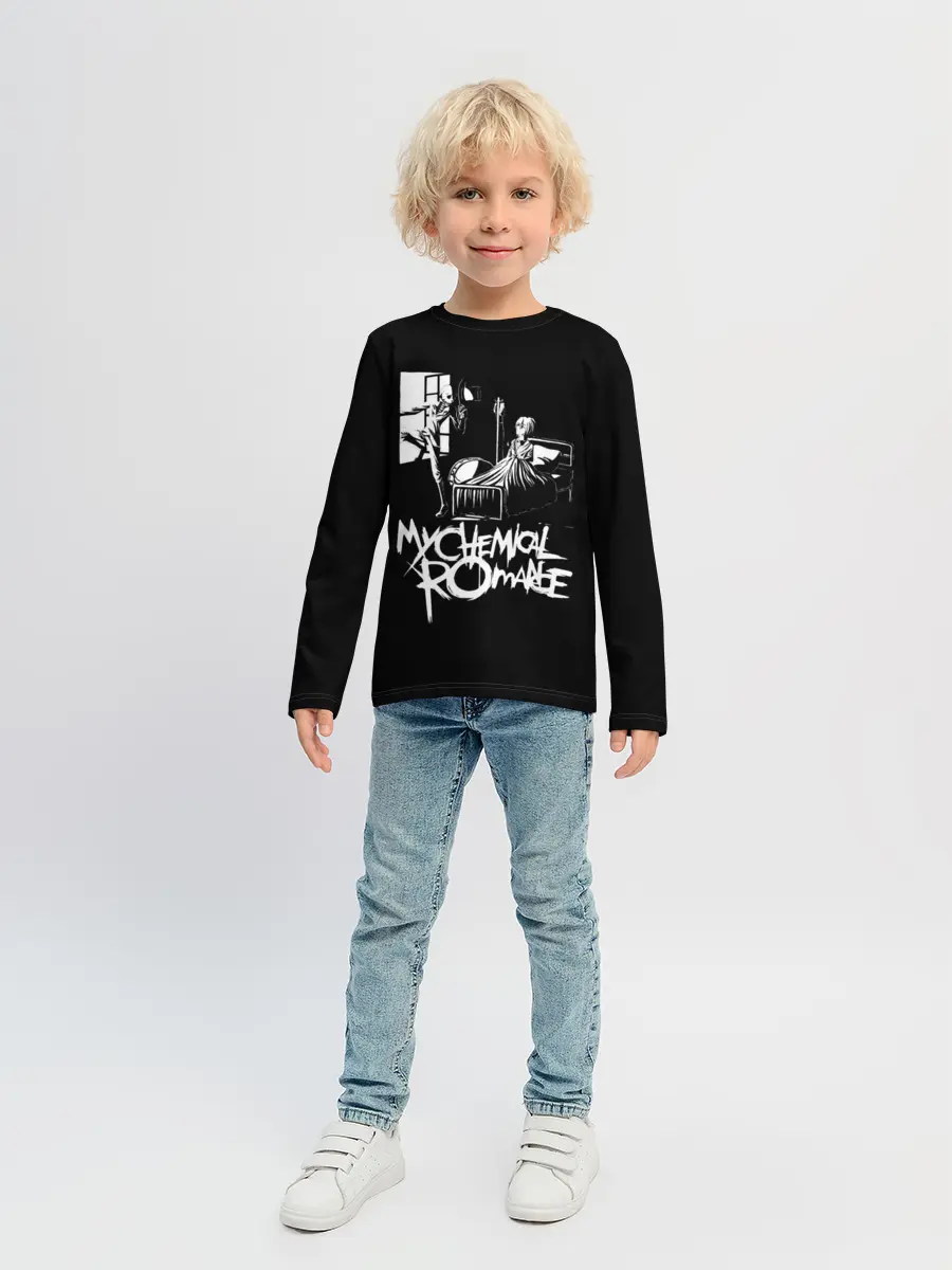 Детский лонгслив / My Chemical Romance уходящий в окно